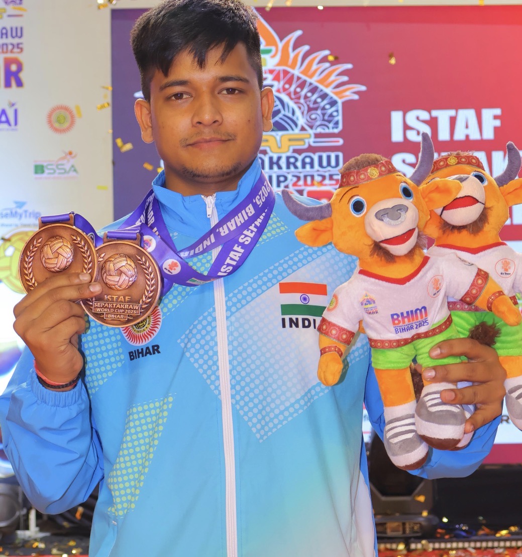 Aashish — College representative in Sepak Takraw.